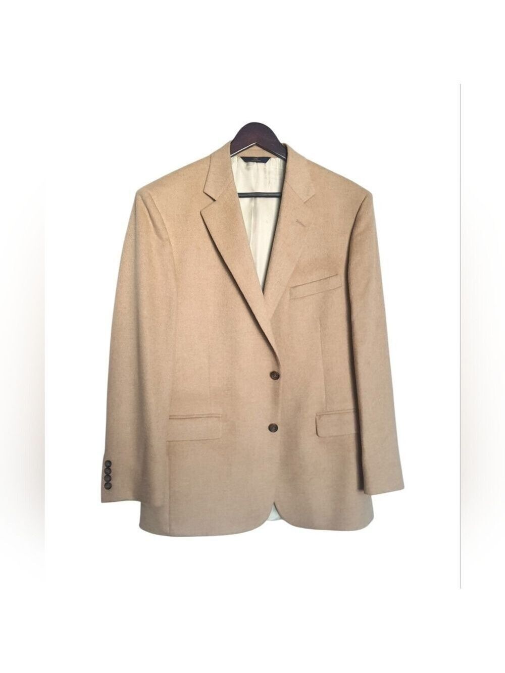 Brooks Brothers Camel Hair Men's Sport Coat Blazer 42L *Flawed*